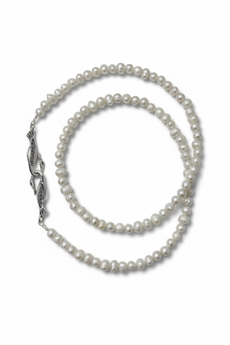 Naszyjnik z Pereł ze Srebrnym Zapięciem Żurawie – ANJAR